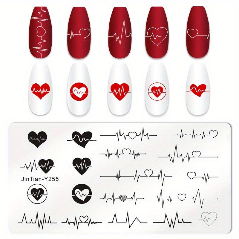 Nail Stamp Template Stamping Plates Animal Heart Nail Art Manicure Supplies