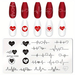 Nail Stamp Template Stamping Plates Animal Heart Nail Art Manicure Supplies