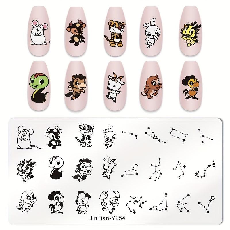 Nail Stamp Template Stamping Plates Animal Heart Nail Art Manicure Supplies