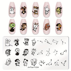 Nail Stamp Template Stamping Plates Animal Heart Nail Art Manicure Supplies