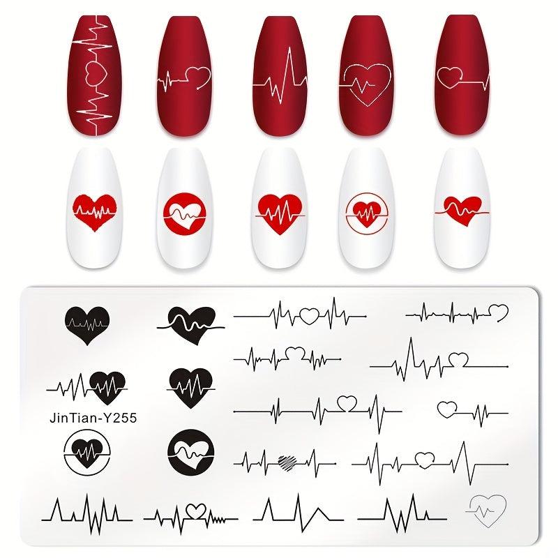 Nail Stamp Template Stamping Plates Animal Heart Nail Art Manicure Supplies