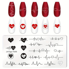 Nail Stamp Template Stamping Plates Animal Heart Nail Art Manicure Supplies
