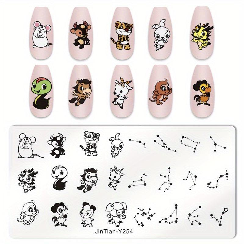 Nail Stamp Template Stamping Plates Animal Heart Nail Art Manicure Supplies