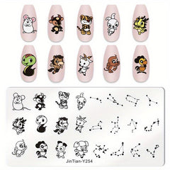 Nail Stamp Template Stamping Plates Animal Heart Nail Art Manicure Supplies