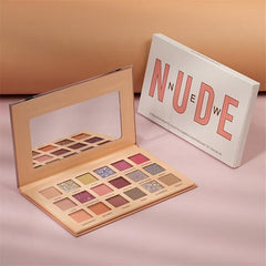 Desert Rose Eyeshadow Palette Brown Pink Purple Pearly Matte Glitter Finish