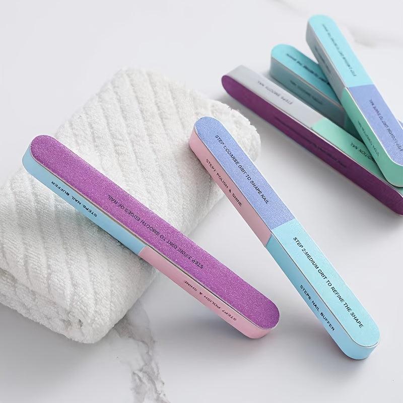 Sided Nail File Set Polish Sponge Nail Files Sand Bars Manicure Tools