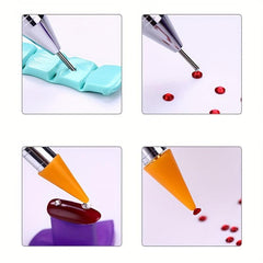 8pcs Double Head Point Drill Pen Dot Painting Point Pen Rhinestone Picker