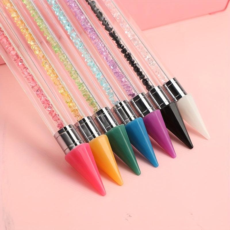 8pcs Double Head Point Drill Pen Dot Painting Point Pen Rhinestone Picker