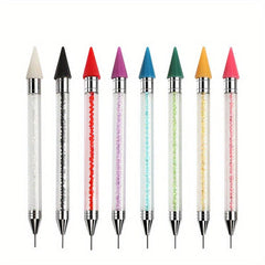 8pcs Double Head Point Drill Pen Dot Painting Point Pen Rhinestone Picker