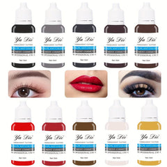 10 Colors Eyebrow And Lip Tattoos Permanent Makeup Tattoo Ink Pigment