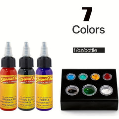 7pcs Tattoo Ink Set Professional Pigment Long Lasting Supplies