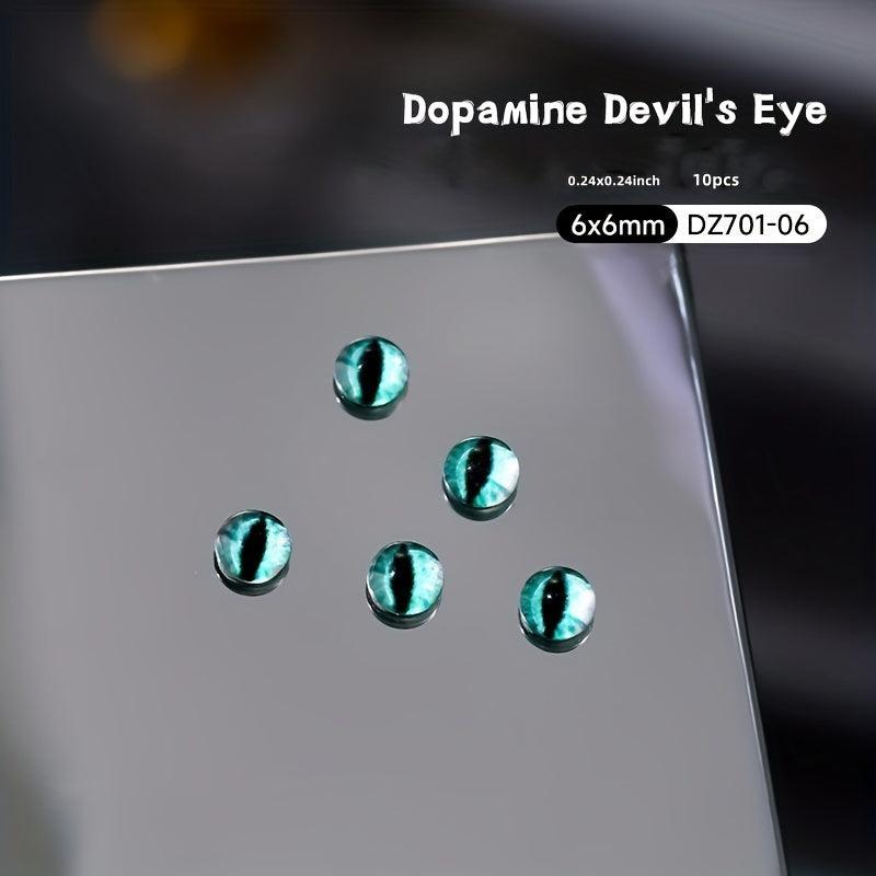 10pcs Devil's Eye Nail Art Charms Cat Eye Nail Art Accessories
