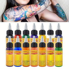 14 Colors Tattoo Ink Set Professional Tattoo Pigment Set