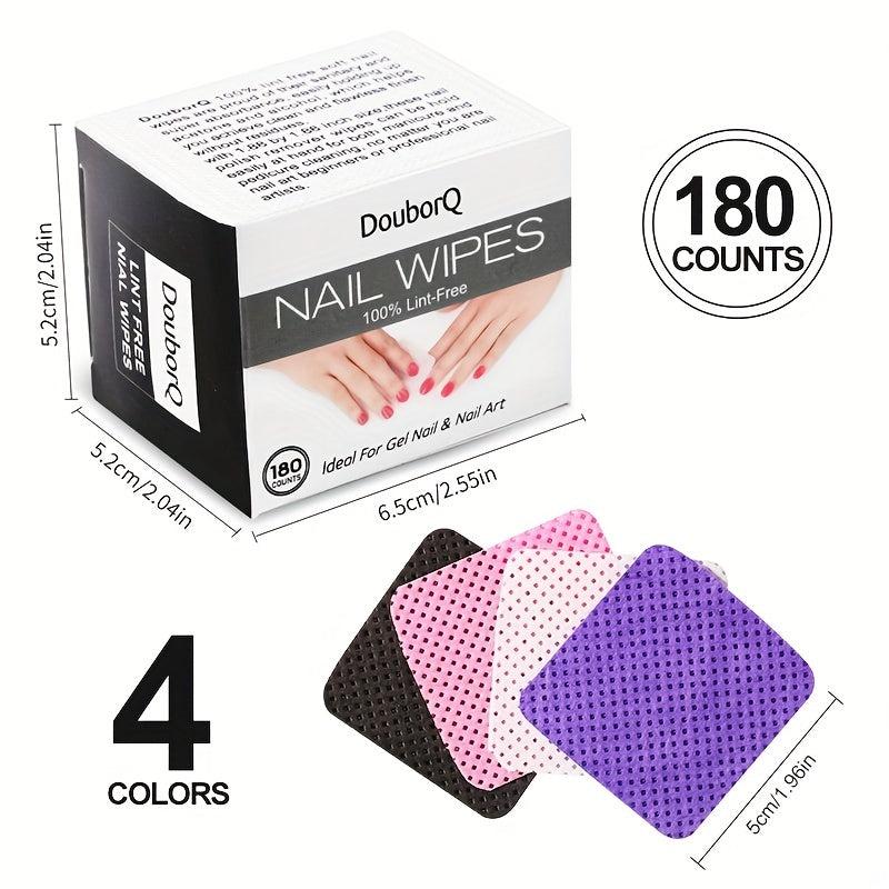 180 Pcs Nail Wipes Lint Polish Remover Pad Lint Wipes