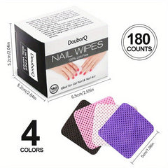 180 Pcs Nail Wipes Lint Polish Remover Pad Lint Wipes