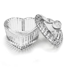Heart-shaped Glass Crystal Dappen Dish Bowl for Nail Art