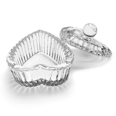 Heart-shaped Glass Crystal Dappen Dish Bowl for Nail Art