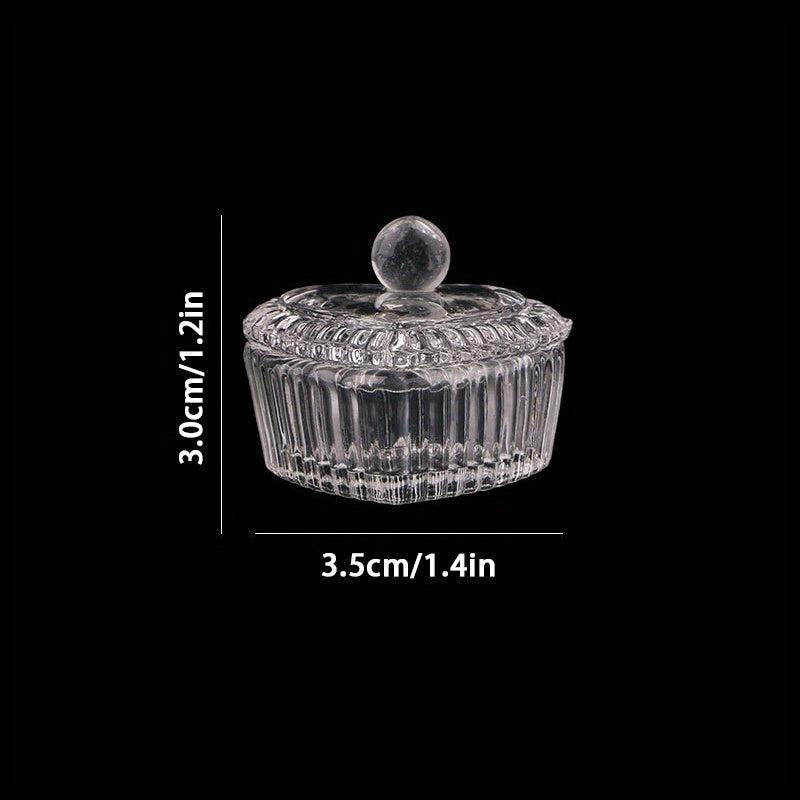 Heart-shaped Glass Crystal Dappen Dish Bowl for Nail Art