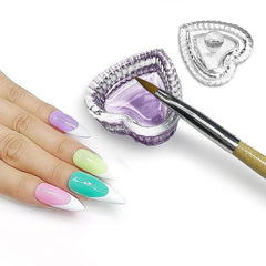Heart-shaped Glass Crystal Dappen Dish Bowl for Nail Art