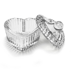 Heart-shaped Glass Crystal Dappen Dish Bowl for Nail Art