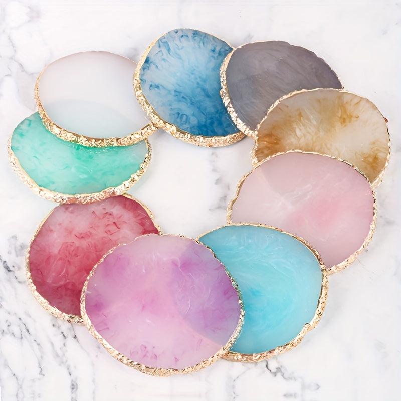 Resin Painting Palette Golden Edge Nail Art Display Board