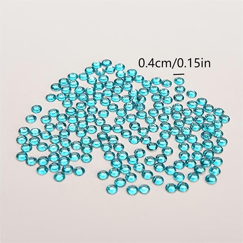 1000 Pcs Clear AB Flatback Rhinestones Round Beads For Nail Art