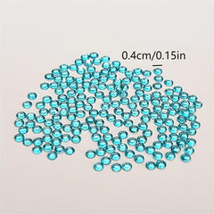 1000 Pcs Clear AB Flatback Rhinestones Round Beads For Nail Art