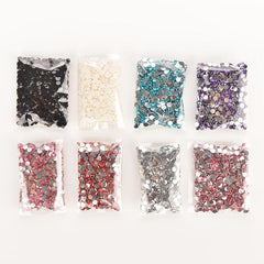 1000 Pcs Clear AB Flatback Rhinestones Round Beads For Nail Art