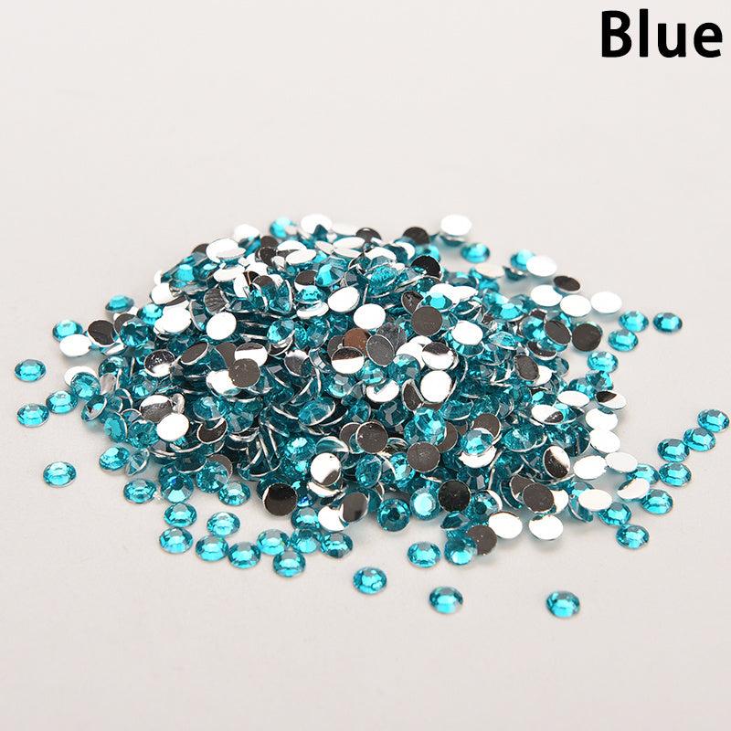 1000 Pcs Clear AB Flatback Rhinestones Round Beads For Nail Art