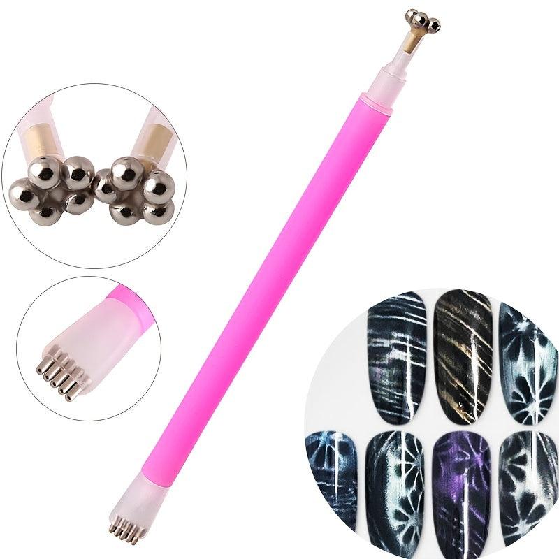 Double Head Floral Nail Magnet Pen Nail Magnet Wand