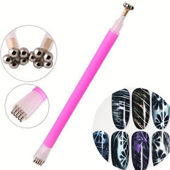 Double Head Floral Nail Magnet Pen Nail Magnet Wand