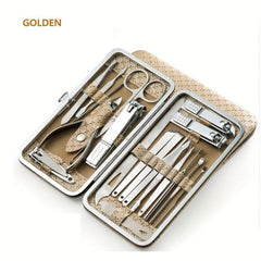 Professional Manicure Set Stainless Steel Nail Clippers Cutters Files