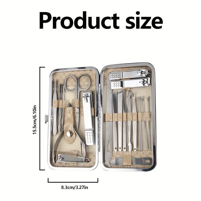 Professional Manicure Set Stainless Steel Nail Clippers Cutters Files