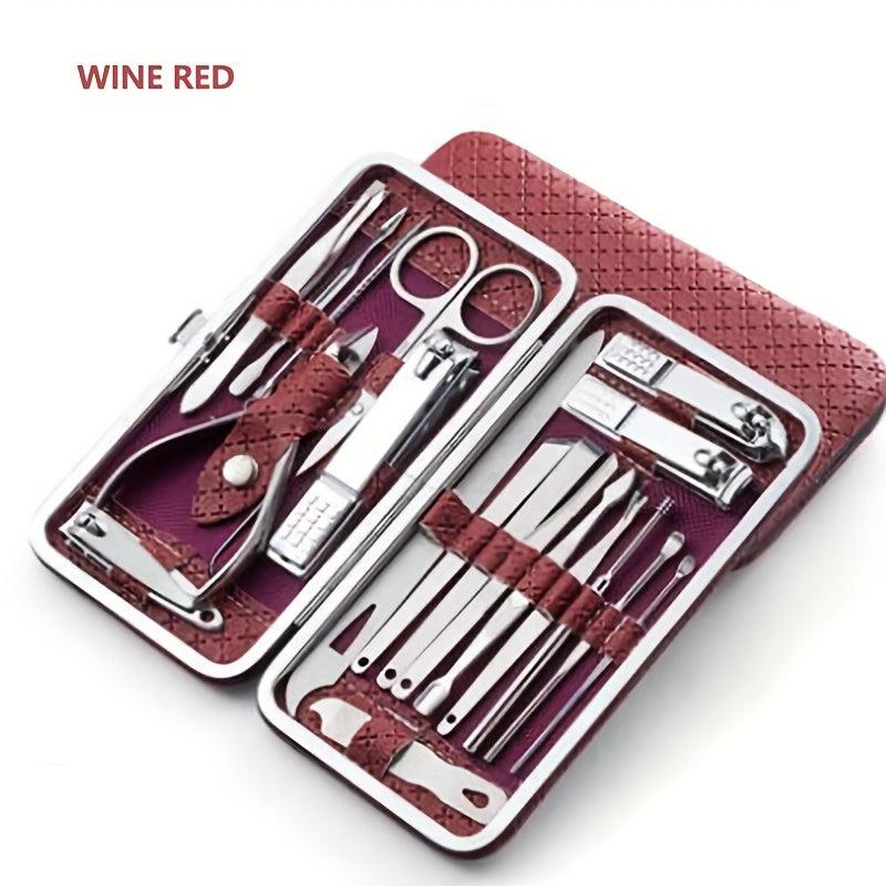 Professional Manicure Set Stainless Steel Nail Clippers Cutters Files