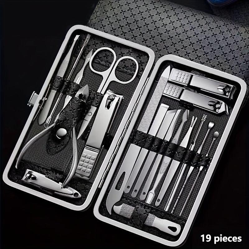 Professional Manicure Set Stainless Steel Nail Clippers Cutters Files
