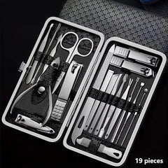 Professional Manicure Set Stainless Steel Nail Clippers Cutters Files