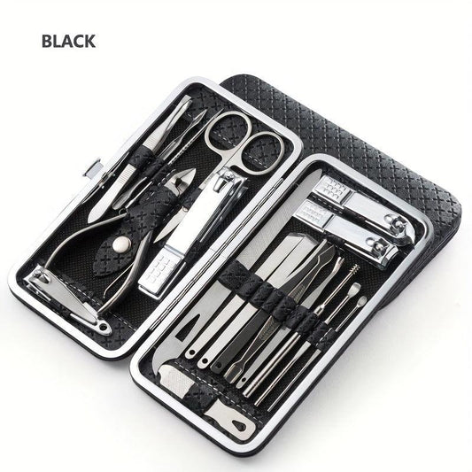 Professional Manicure Set Stainless Steel Nail Clippers Cutters Files
