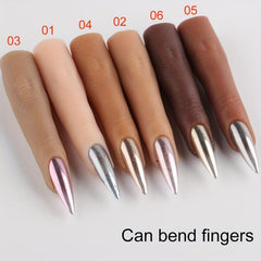 Flexible Silicone Fingernail Practice Training Nail Art