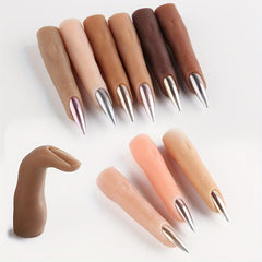 Flexible Silicone Fingernail Practice Training Nail Art
