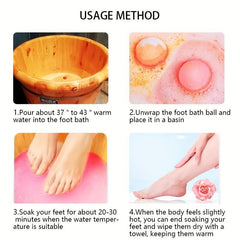 10pcs Herbal Essential Oil Foot Bath Bombs Organic Foot Soak Bath Salt