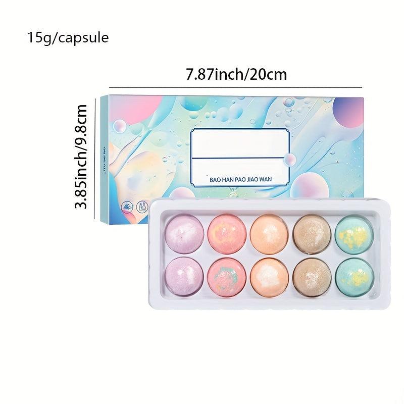 10pcs Herbal Essential Oil Foot Bath Bombs Organic Foot Soak Bath Salt