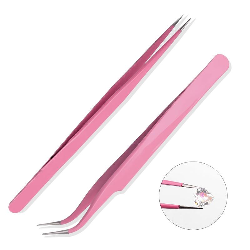 Stainless Steel Tweezers for Eyelash Extensions and Nail Art