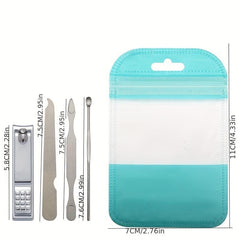 Stainless Steel Nail Clipper Set with Manicure Kit & Ear Pick