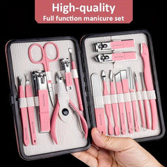 Stainless Steel Nail Clippers Pedicure Kit with Portable Bag