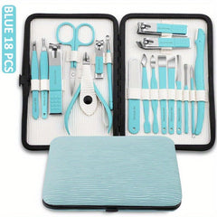 Stainless Steel Nail Clippers Pedicure Kit with Portable Bag