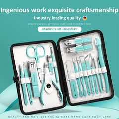 Stainless Steel Nail Clippers Pedicure Kit with Portable Bag