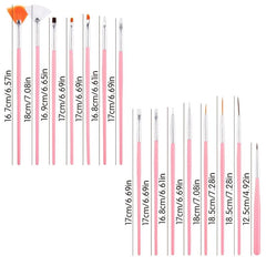 Silicone Nail Liner Brushes for Manicure - Professional Brush for Home and Salon