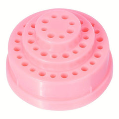 Nail Art Drill Bit Holder 48 Holes Acrylic Cover Box Exhibition Stand Displayer