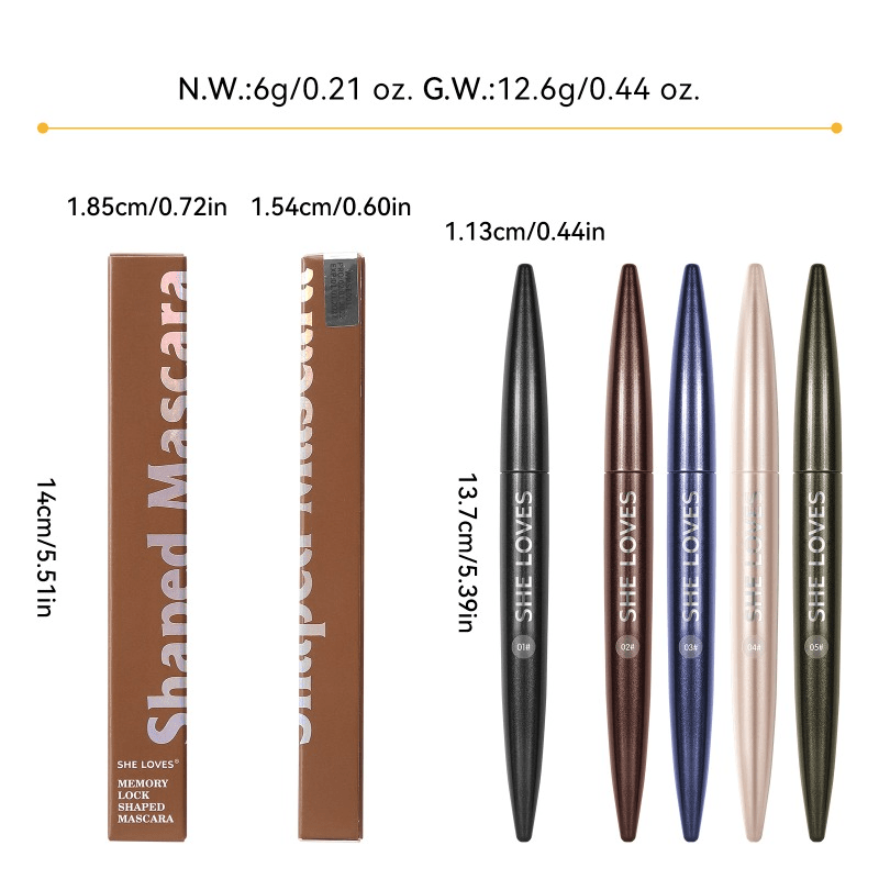 Waterproof Fast Drying Lower Eyelashes Mascara 5 Colors