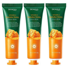3pcs Honey Hand Cream with Vitamin E for Nourishing and Hydrating Skin